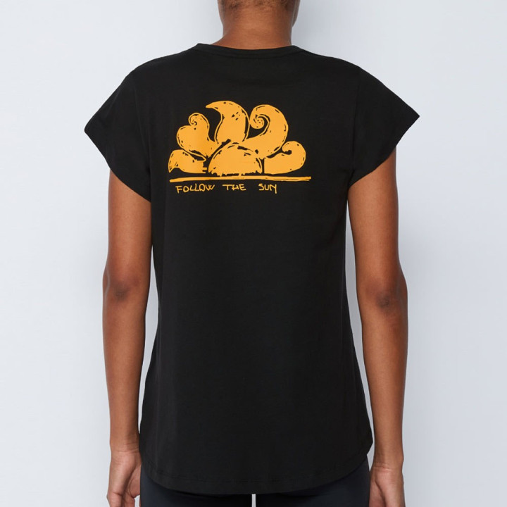 Sundek T-Shirt Mare Logo Nero 4Donna