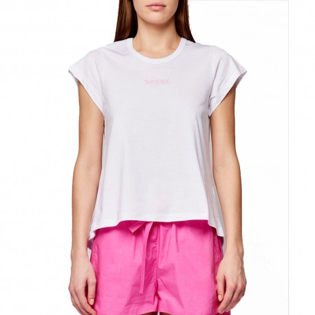 Sundek T-Shirt Mare Logo Bianco 4Donna