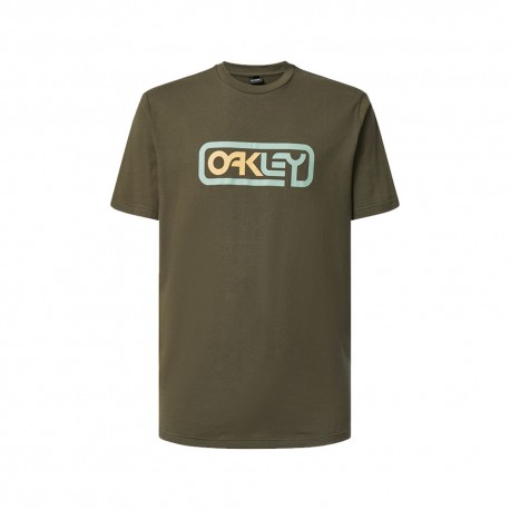 Oakley T-Shirt Mare Logo Verde Uomo