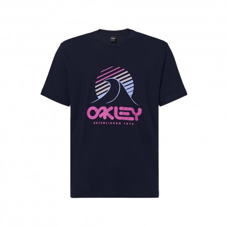 Oakley T-Shirt Mare Onda Nero Uomo