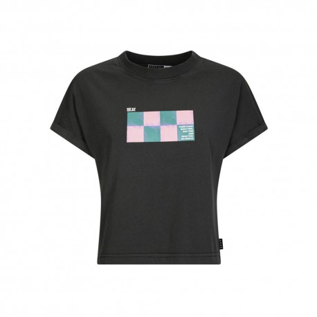 Seay Canottiera Logo Native Eco Nero Donna