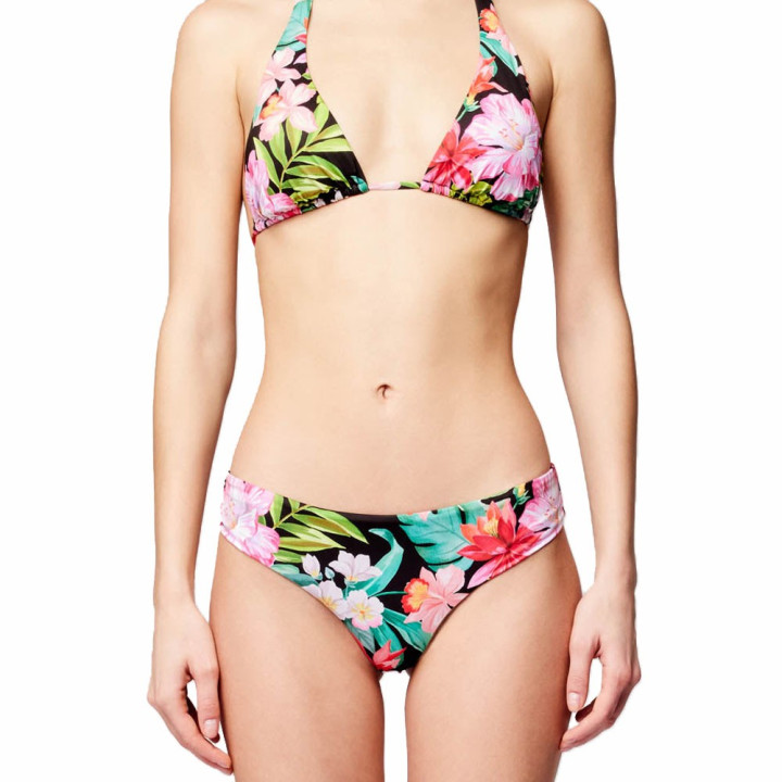 Sundek Costume Slip Fisso Fanta Nero 4Donna