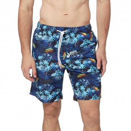 Sundek Costume Boxer 18 Palmette Blu Uomo