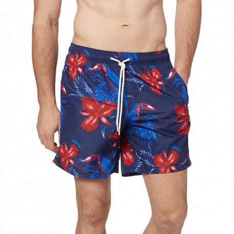 Sundek Costume Boxer 16 Fantasia Fiori Blu Uomo