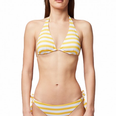 Sundek Bikini Top Righe Giallo Donna