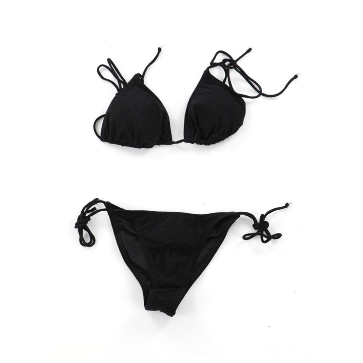 Effek Bikini Triangolo Spugna Nero 4Donna