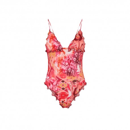SARESIA Costume Intero Da Donna Monokini Con Anello Metallico - Legato Su Collo E Schiena, Tessuto Morbido 80% Poliestere 20% Elastan - 4
