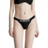 Calvin Klein Costume Slip Brasil Logo Parlato Nero 4Donna