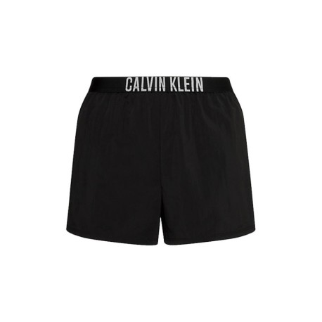 Calvin Klein Pantaloncini Mare Elastico Parlato Nero 4Donna