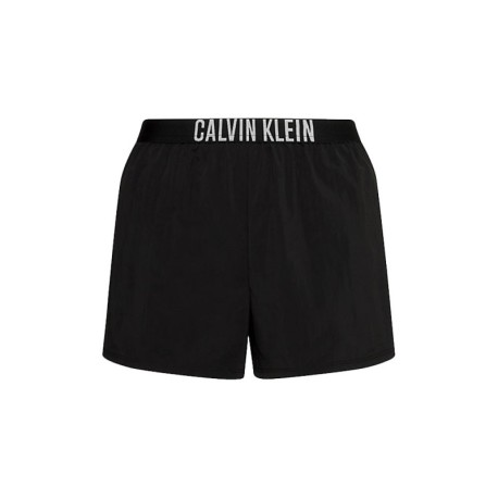 Calvin Klein Pantaloncini Mare Elastico Parlato Nero 4Donna