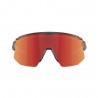 Bliz Occhiali Ciclismo Breeze Transp DK Grey/Brown W Red Multi