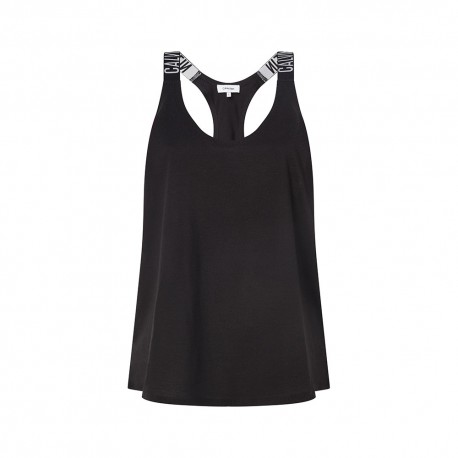 Calvin Klein Canottiera Logo Nero 4Donna