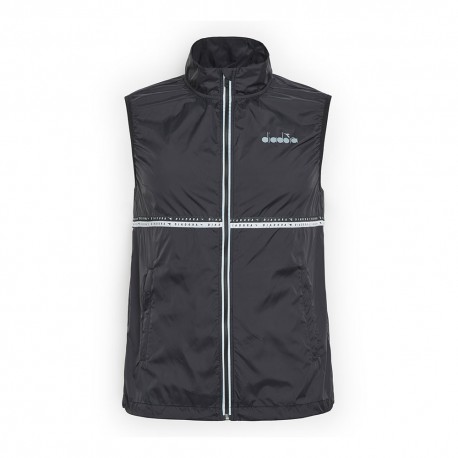 Diadora Gilet Running Pakable Nero Uomo