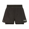 Diadora Pantaloncini Running Double Layer 2In1 Be One Nero Donna
