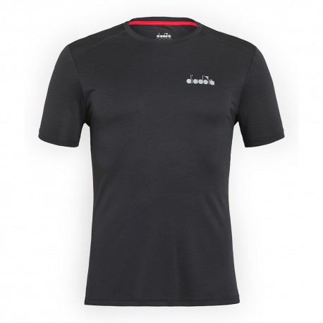 Diadora T-Shirt Running Nero Uomo