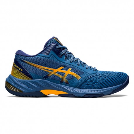 Asics Netburner Ballistic Ff 3 Mt Blu Giallo - Scarpe Pallavolo Uomo