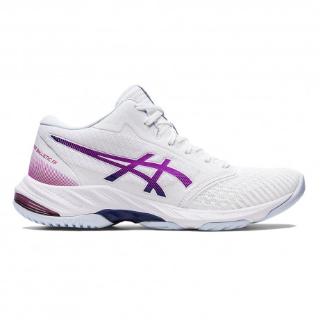 Asics Netburner Ballistic Ff 3 Mt Bianco Fuxia - Scarpe Pallavolo Donna