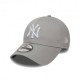 New Era Cappellino Ny 9 Forty Grigio