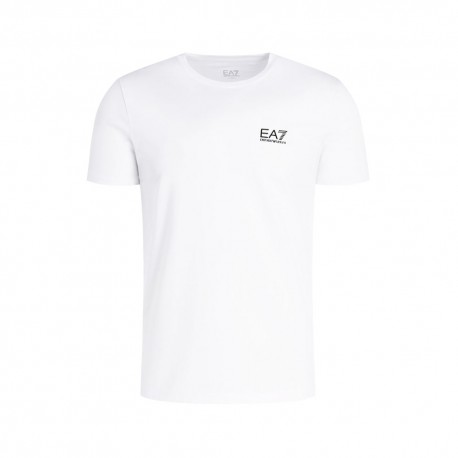 Ea7 T-Shirt Mare Logo Bianco Uomo