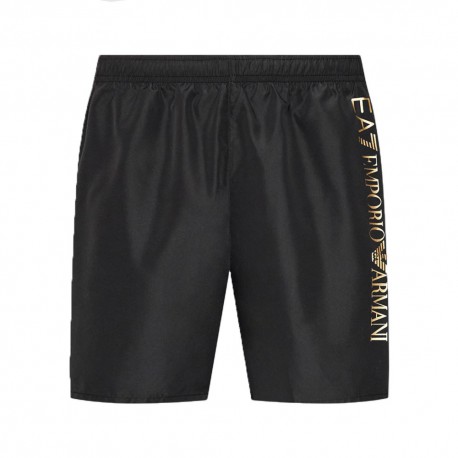Ea7 Costume Boxer Logo Scritta Nero Uomo