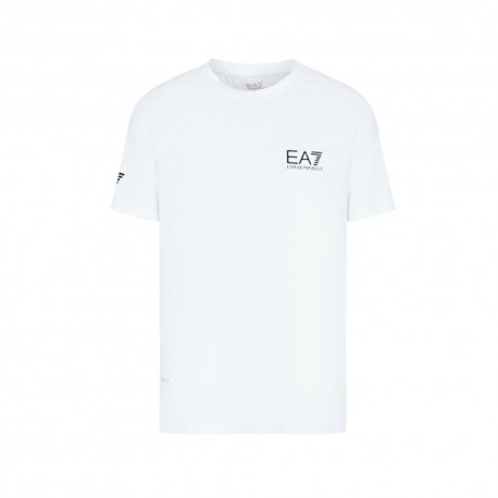 Ea7 Maglia Tennis Mezza Manica Tennis Bianco Uomo