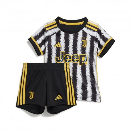 ADIDAS Completo Calcio Neonato Juve Home 23/24 Nero Bianco