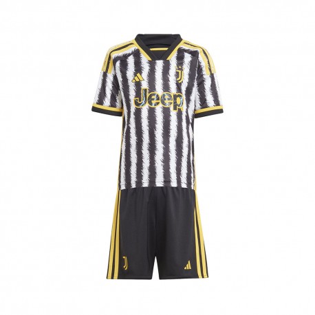 ADIDAS Completo Calcio Neonato Minikit Juve Home 23/24 Nero Bianco