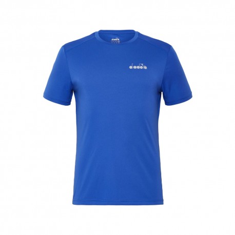 Diadora T-Shirt Running Blue Uomo