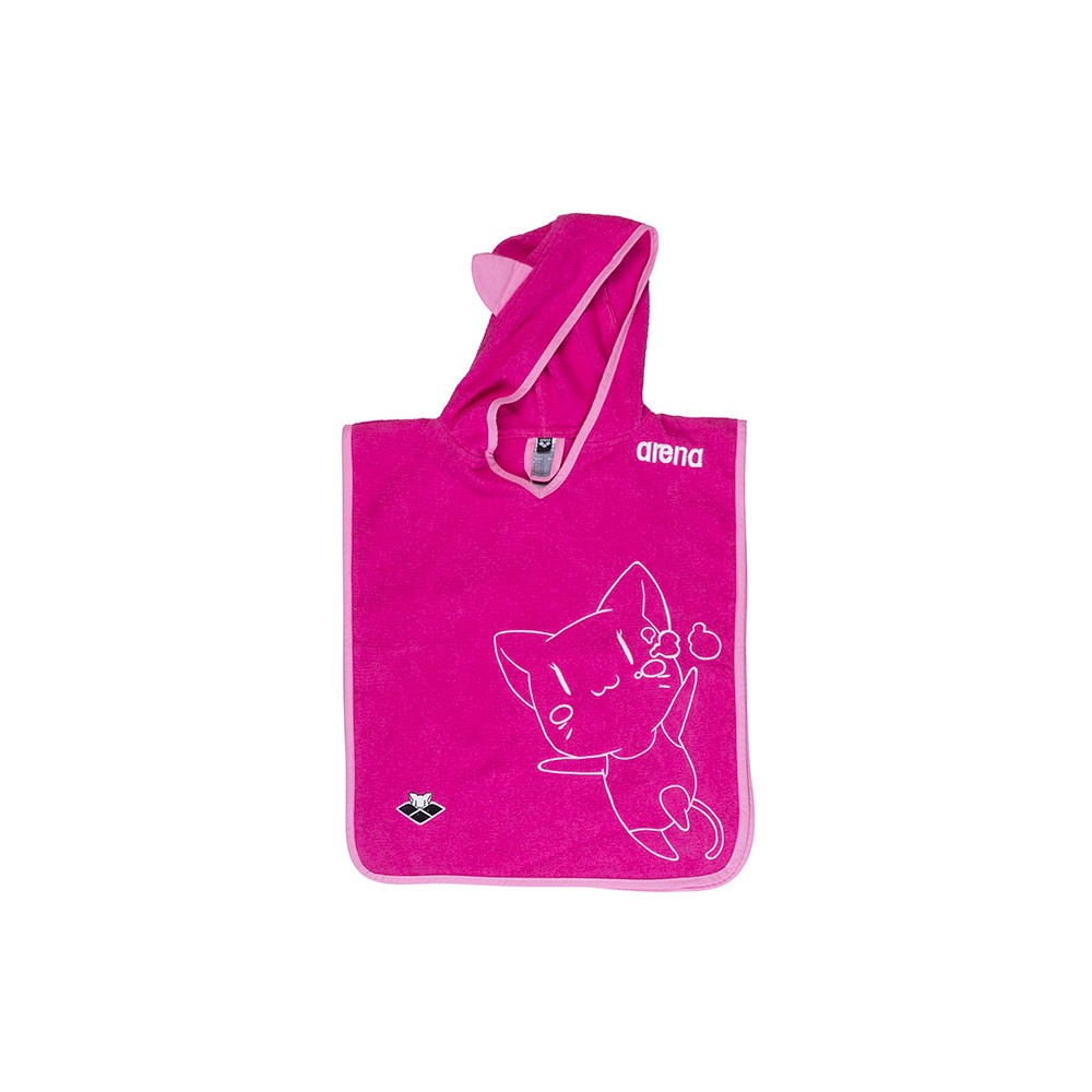 Image of Arena Accappatoio Poncho Neonato Friends Fucsia Rosa Bambina M