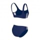 Arena Costume Due Pezzi Piscina Icons Bralette Solid Navy Bianco Donna