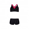 Arena Costume Intero Piscina Due Pezzi Energy Nero Rosso Bambina