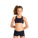 Arena Costume Intero Piscina Due Pezzi Energy Nero Rosso Bambina