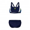 Arena Costume Intero Piscina Due Pezzi Threefold Navy Blu Donna