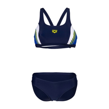 Arena Costume Intero Piscina Due Pezzi Threefold Navy Blu Donna