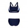 Arena Costume Intero Piscina Due Pezzi Threefold Navy Blu Donna