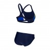 Arena Costume Intero Piscina Due Pezzi Threefold Navy Blu Donna