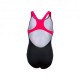 Arena Costume Intero Piscina Galactics Nero Fucsia Bambina