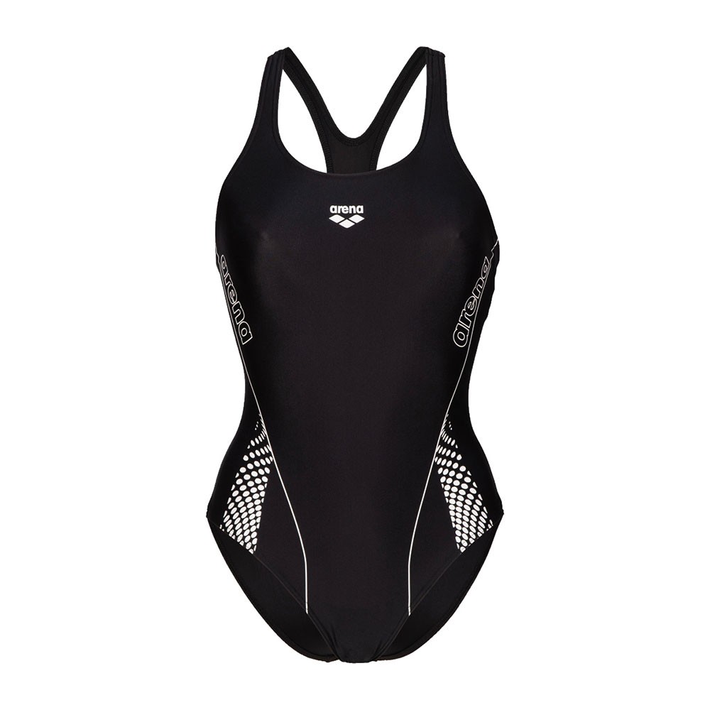 Arena Costume Intero Piscina Graphic Nero Bianco Donna 40