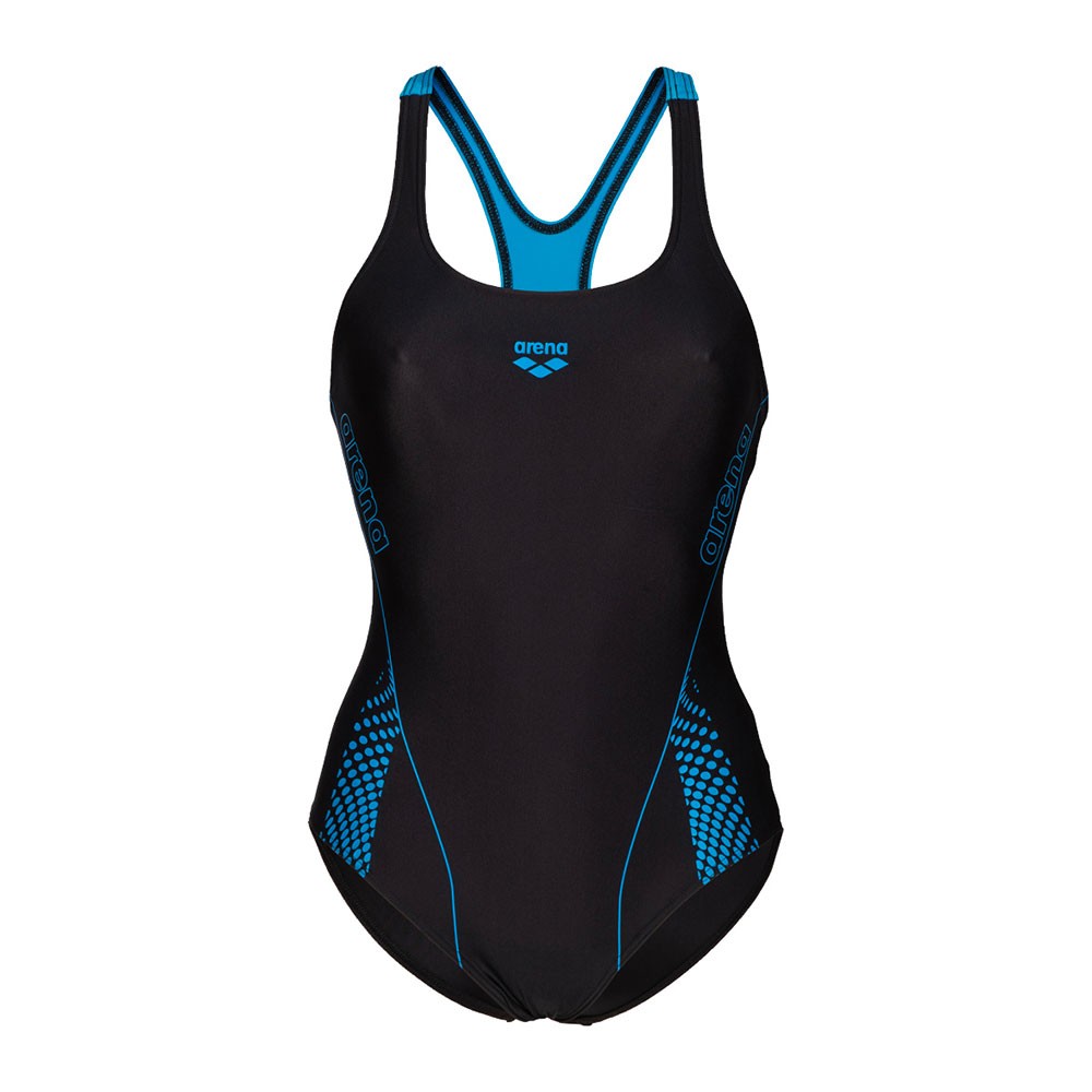 Arena Costume Intero Piscina Graphic Nero Turchese Donna 40