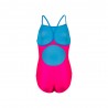 Arena Costume Intero Piscina Light Drop Solid Thin Fucsia Turchese Bambina