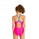 Arena Costume Intero Piscina Light Drop Solid Thin Fucsia Turchese Bambina