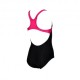 Arena Costume Intero Piscina Logo Nero Fucsia Bambina