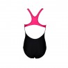 Arena Costume Intero Piscina Logo Nero Fucsia Bambina