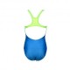 Arena Costume Intero Piscina Logo Turchese Fucsia Bambina