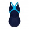 Arena Costume Intero Piscina Shading Navy Turchese Donna