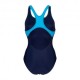 Arena Costume Intero Piscina Shading Navy Turchese Donna
