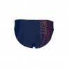 Arena Costume Intero Piscina Slip Graphic Navy Arancio Bambino