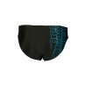 Arena Costume Intero Piscina Slip Graphic Nero Turchese Bambino