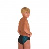 Arena Costume Intero Piscina Slip Graphic Nero Turchese Bambino