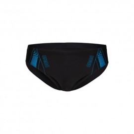 Arena Costume Intero Piscina Slip Graphic Nero Turchese Uomo